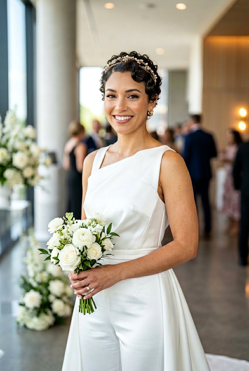 Pixie Cut Curls - 20 simple bridal curls for outdoor wedding - 20 simple bridal curls for outdoor wedding
