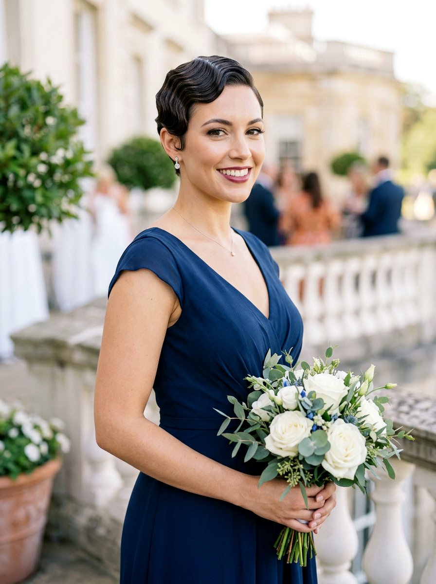Pixie Cut Finger Waves - 20 wedding hairstyles for black bridesmaids - 20 wedding hairstyles for black bridesmaids