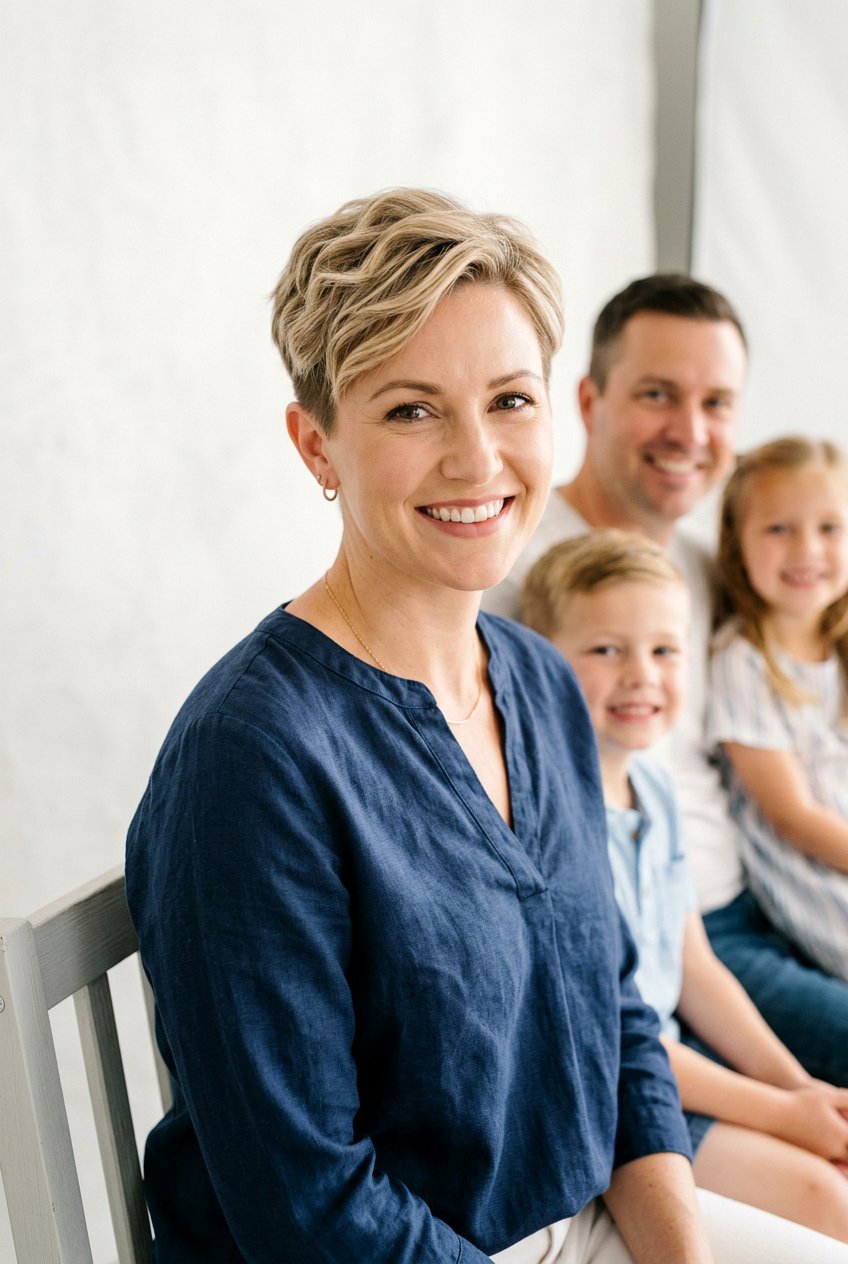 Pixie Cut For Family Photos - 20 family session hairstyles - 20 family session hairstyles