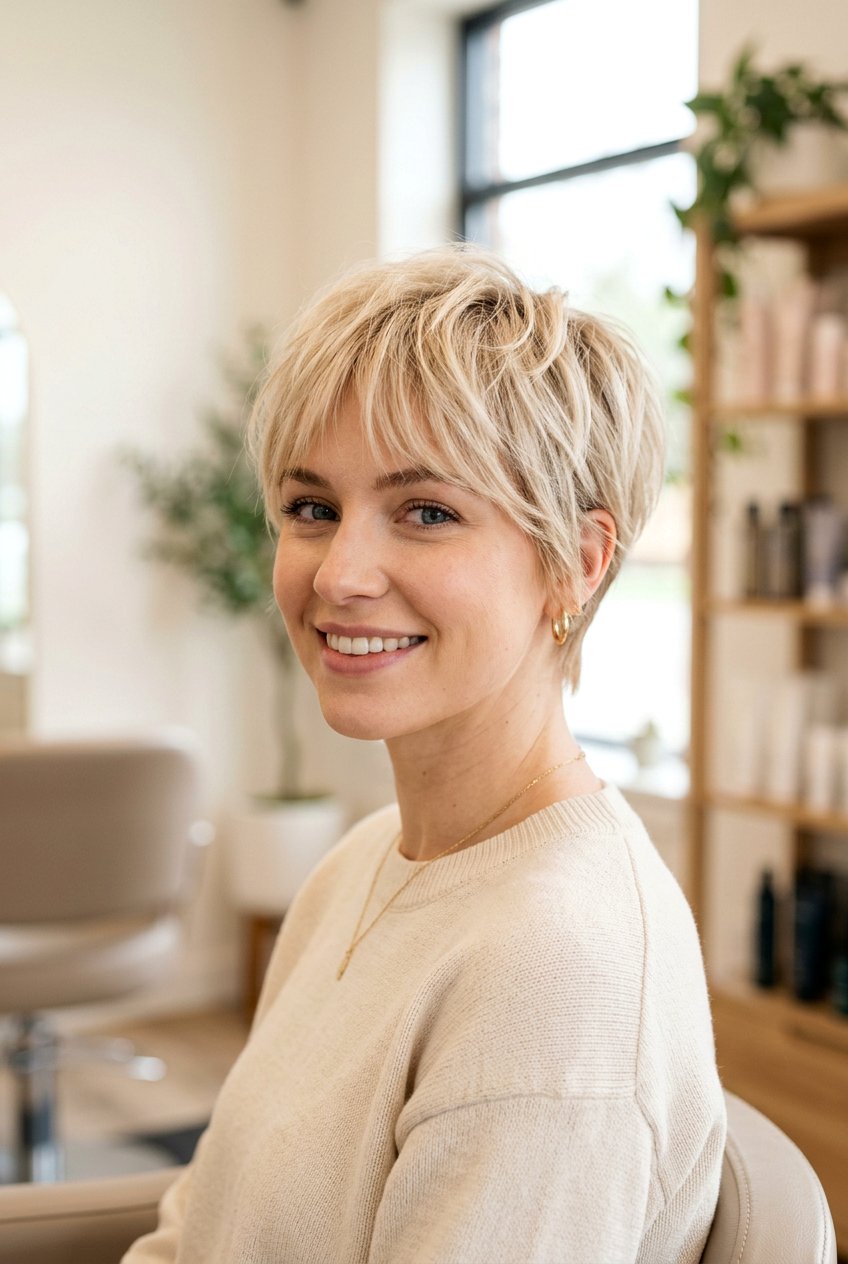 Pixie Cut For Fine Hair - 20 layered haircut with movement for fine hair - 20 layered haircut with movement for fine hair