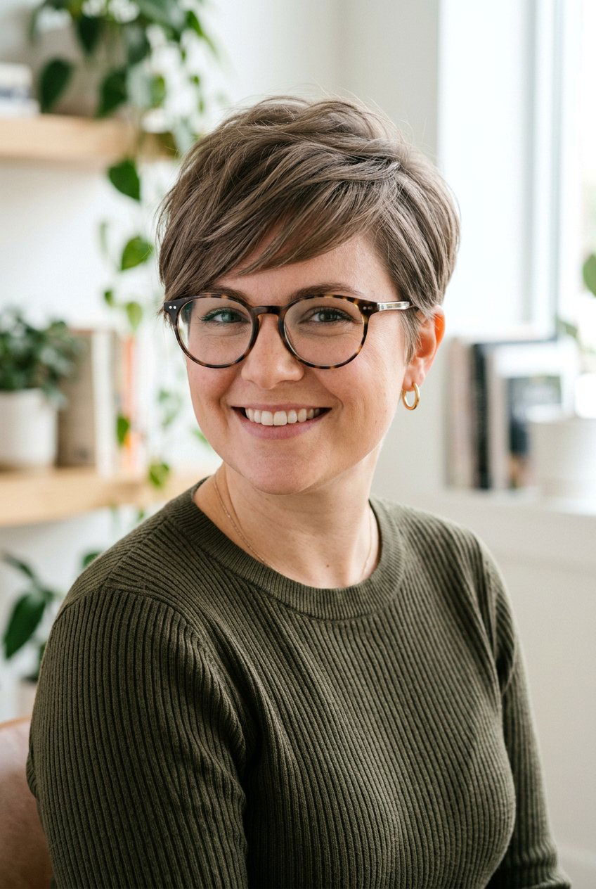 Pixie Cut For Round Face With Glasses - 20 flattering pixie for round face - 20 flattering pixie for round face