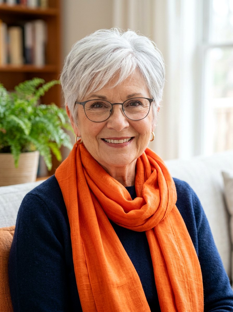 20 Best Pixie Cut for Women Over 70 with Glasses Styles