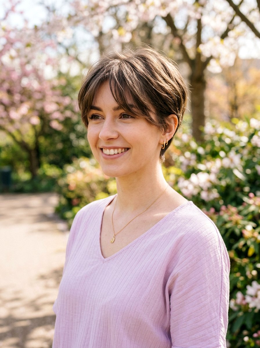 Pixie Cut With Curtain Bangs - 20 spring curtain bangs ideas - 20 spring curtain bangs ideas