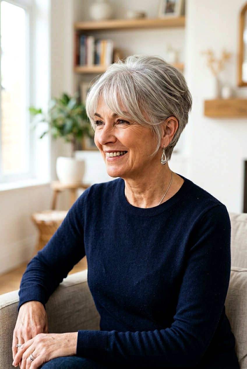 Pixie Cut With Long Curtain Bangs - 20 curtain bangs for women over 60 - 20 curtain bangs for women over 60