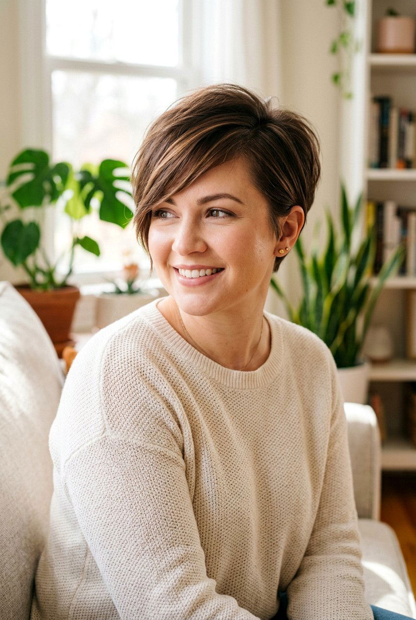 Pixie Cut With Side Bangs For Round Face - 20 flattering pixie for round face - 20 flattering pixie for round face
