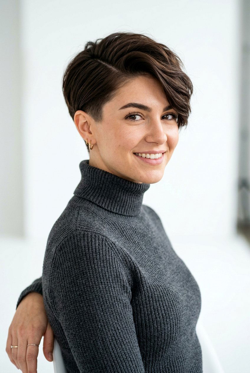 Pixie Cut With Side Part - 20 best office hairstyle ideas - 20 best office hairstyle ideas