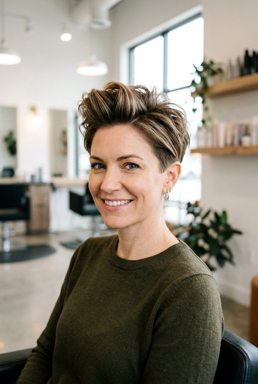 Pixie Cut With Volume - 20 haircuts for square face shape - 20 haircuts for square face shape