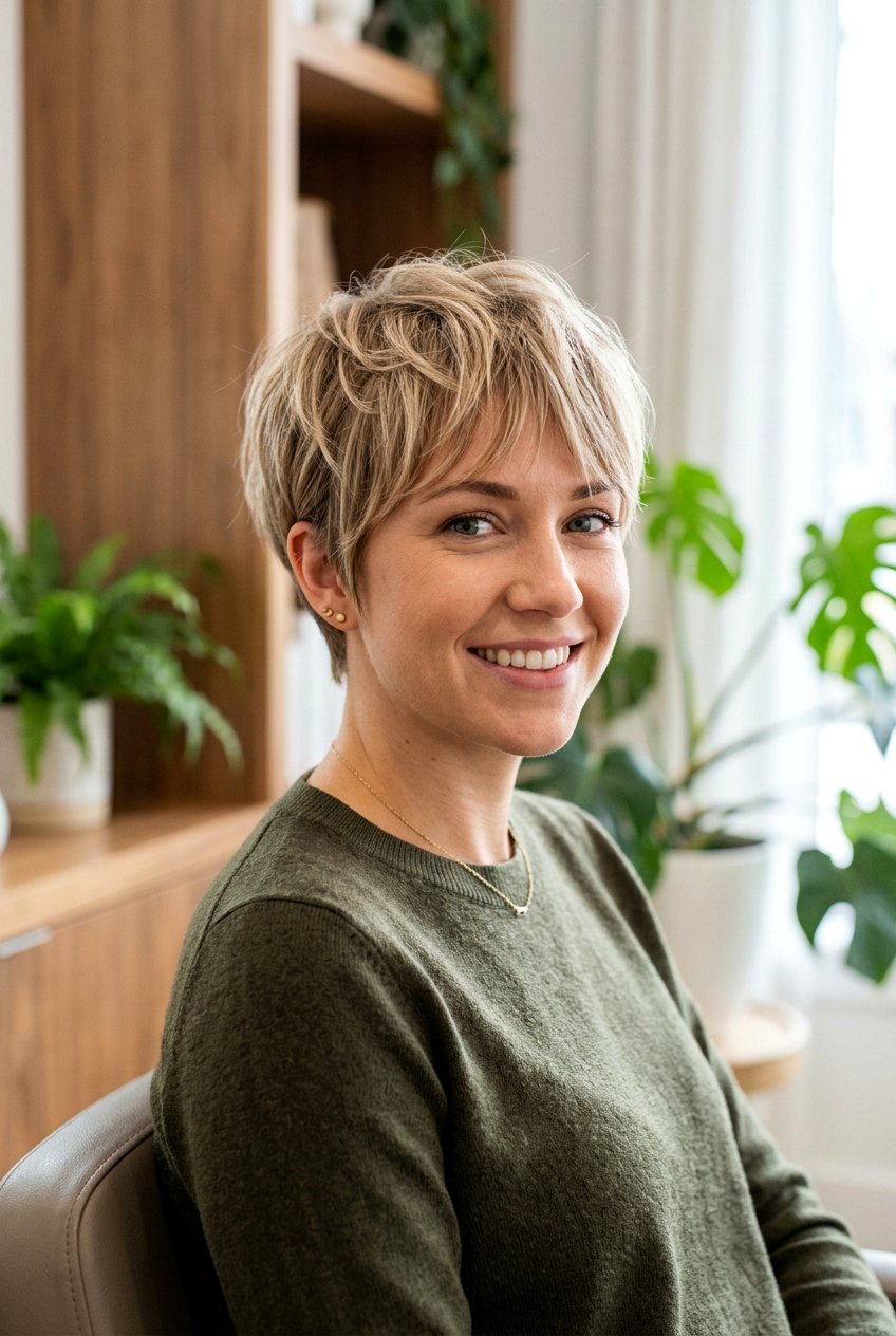 Pixie Cut With Wispy Fringe - 20 korean hairstyles for women - 20 korean hairstyles for women