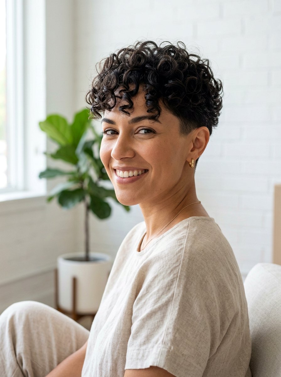 Pixie Cut for Curly Hair - 20 volume haircut for curly hair - 20 volume haircut for curly hair