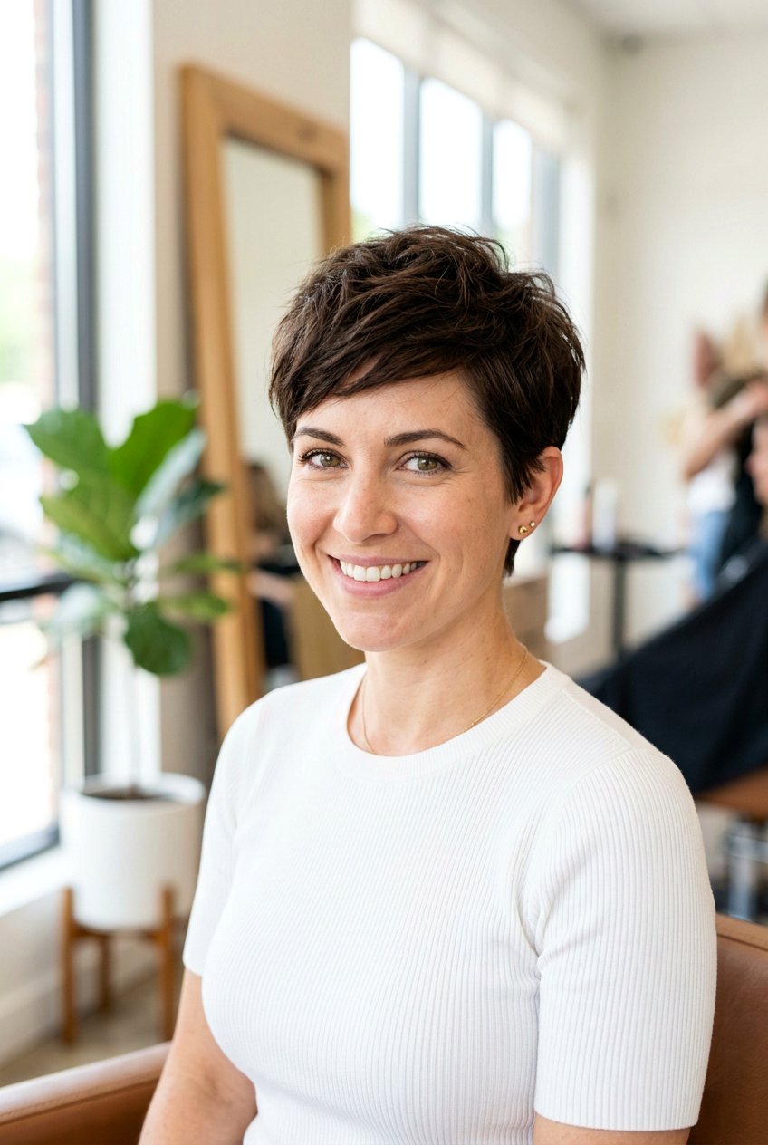 Pixie Cut for Postpartum Hair Loss - 20 postpartum haircuts for women - 20 postpartum haircuts for women