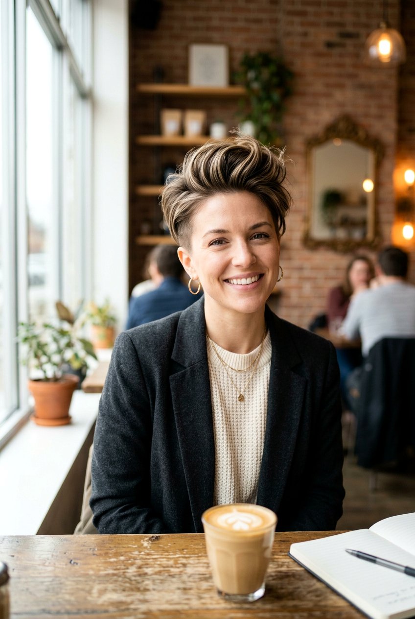 Pixie Cut with Longer Top - 20 hairstyles for small forehead - 20 hairstyles for small forehead