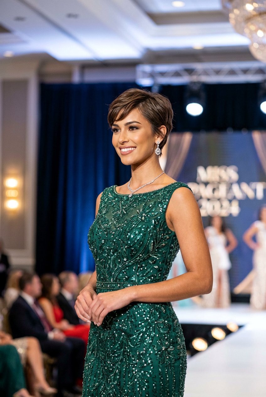 Pixie Cut with Soft Styling for Pageants - 20 pageant hairstyles - 20 pageant hairstyles