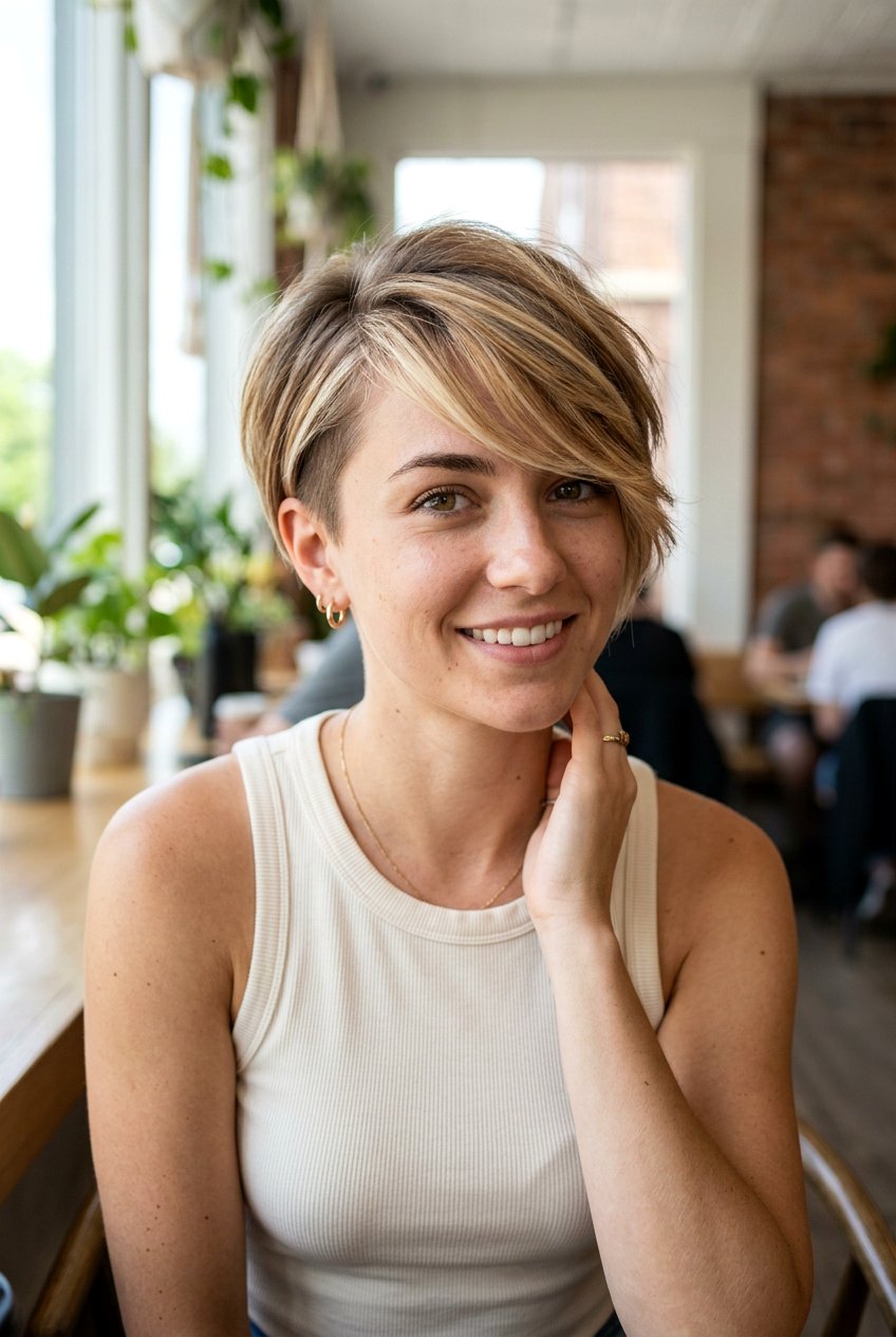 Pixie Haircut With Balayage Fringe - 20 balayage on pixie haircut - 20 balayage on pixie haircut