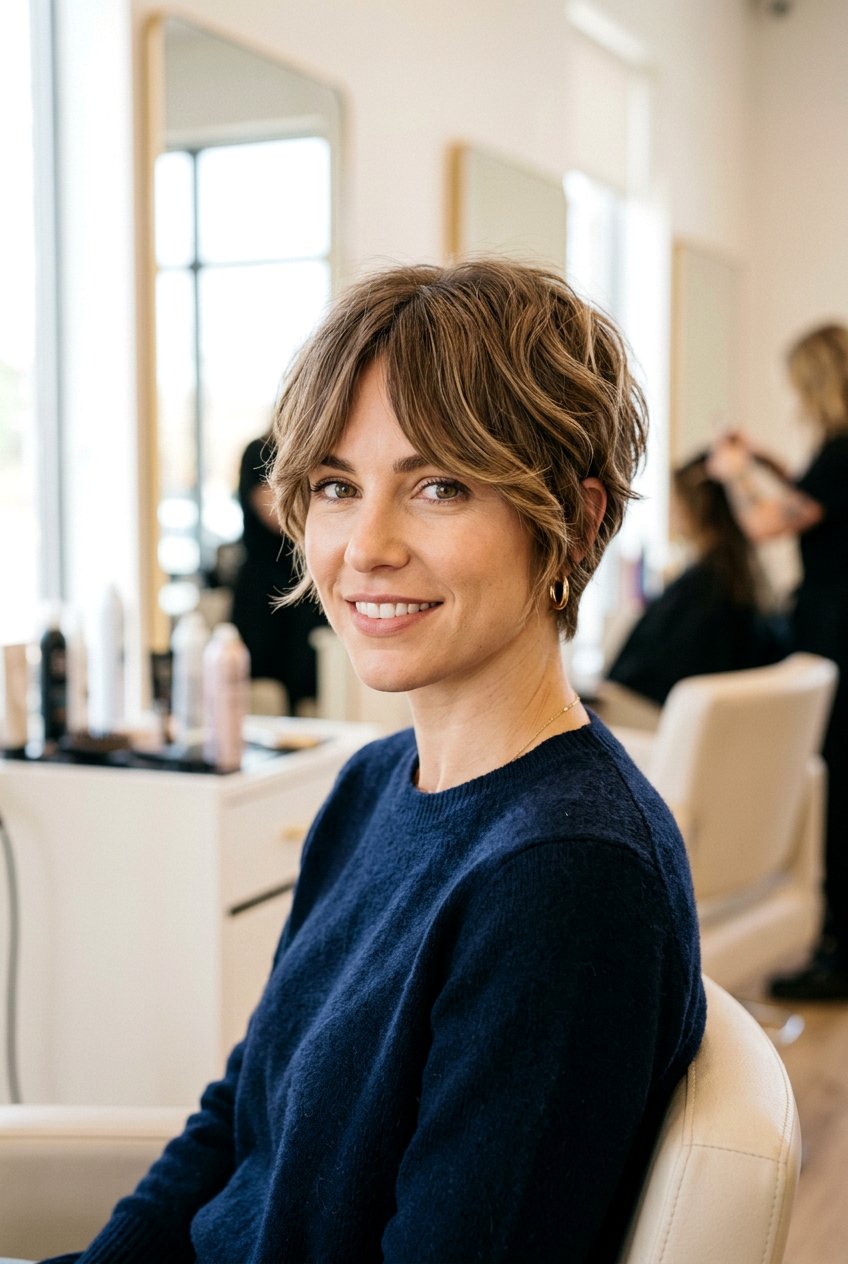 Pixie Haircut With Curtain Bangs - 20 feminine pixie haircuts - 20 feminine pixie haircuts