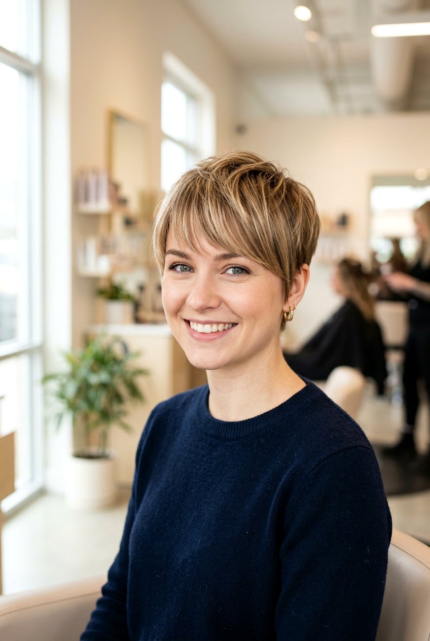 Pixie With Bangs - 20 straight hairstyles for short hair - 20 straight hairstyles for short hair