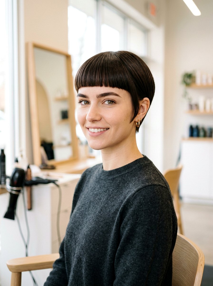 Pixie With Blunt Bangs - 20 sleek pixie for older women - 20 sleek pixie for older women