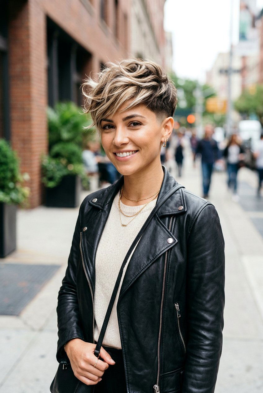 Pixie With Undercut And Highlights - 20 edgy pixie with undercut - 20 edgy pixie with undercut