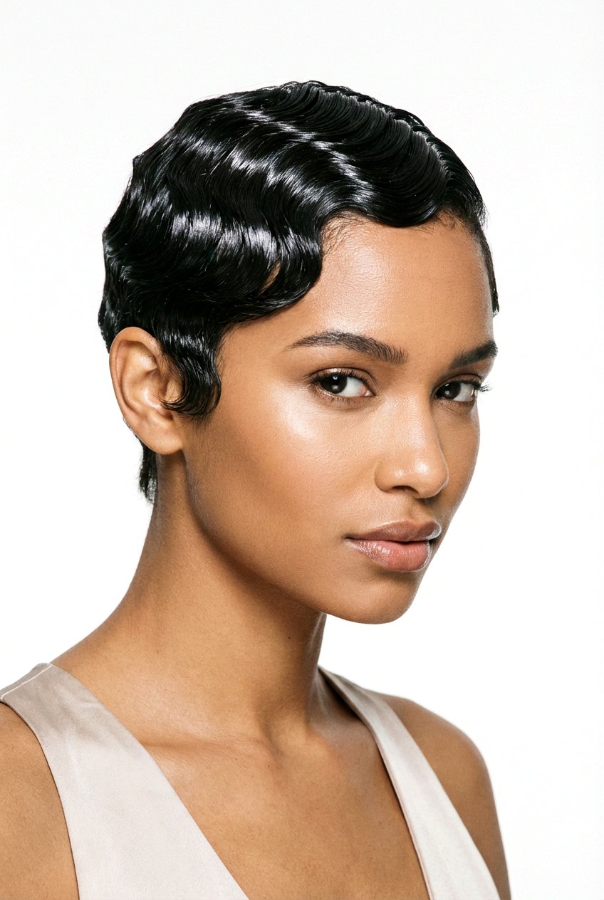 Pixie cut finger waves - 20 1920s finger wave hair - 20 1920s finger wave hair