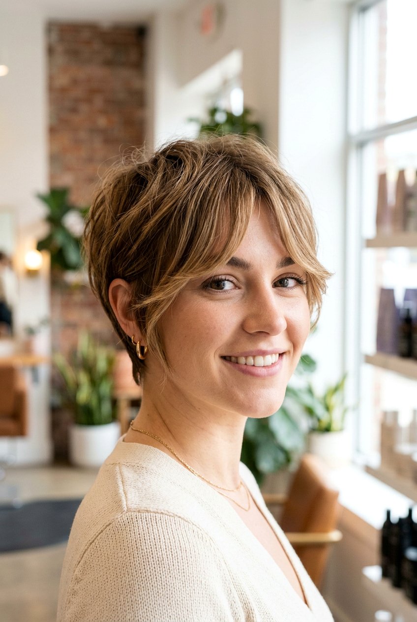 Pixie cut with curtain bangs - 20 curtain bangs hairstyles - 20 curtain bangs hairstyles