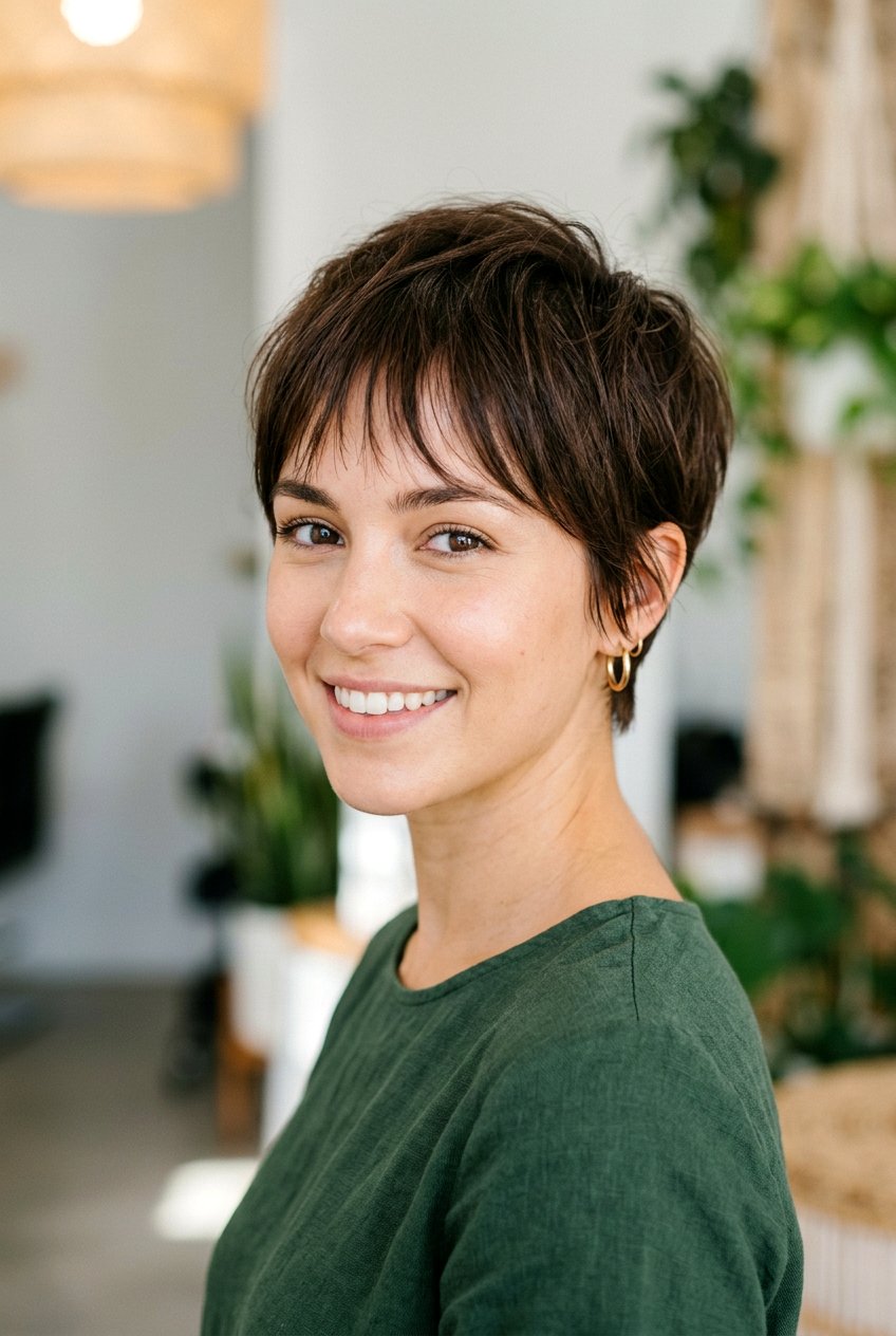Pixie cut with see through bangs - 20 see through bangs - 20 see through bangs