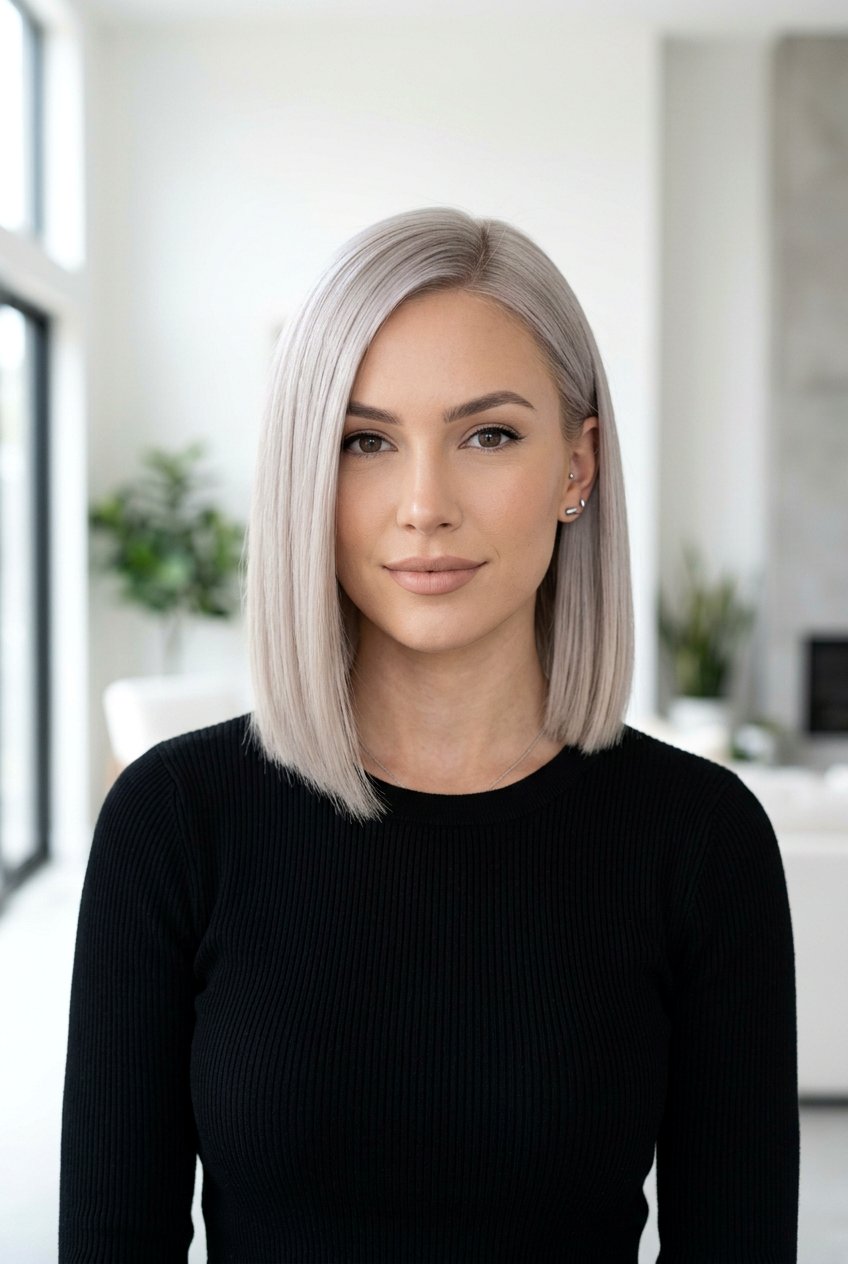 Platinum Ash Blonde Bob For Cool Skin - 20 ash blonde for cool skin tones - 20 ash blonde for cool skin tones