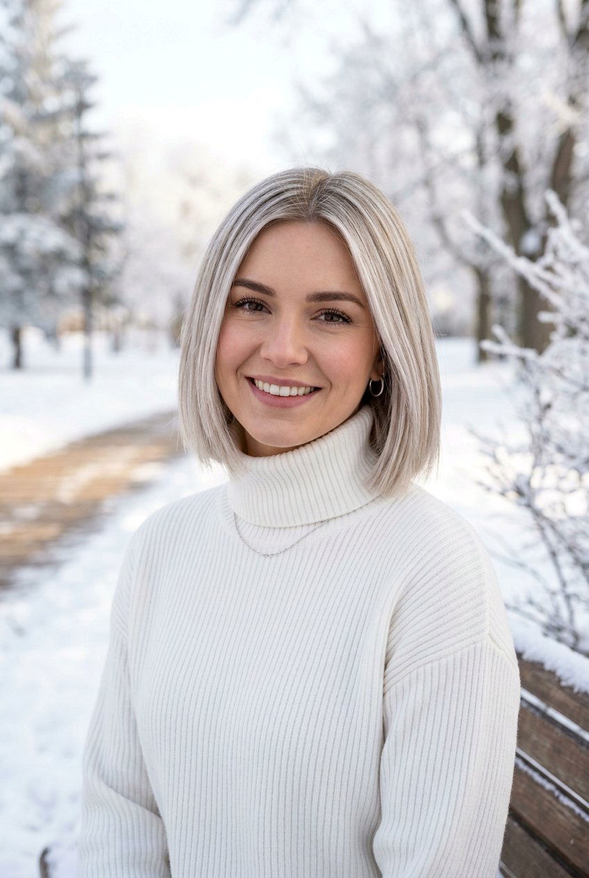 Platinum Babylights On Short Bob - 20 blonde babylights for fine hair women - 20 blonde babylights for fine hair women