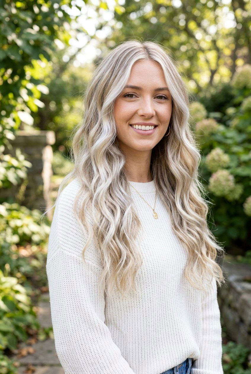 20 Dazzling Platinum Blonde Balayage Ideas for a New Look