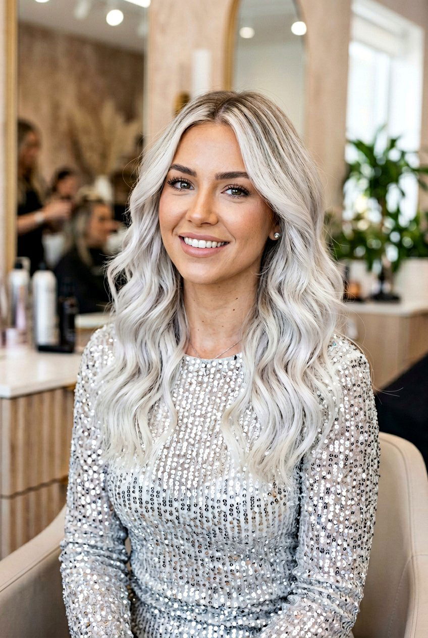 Platinum Balayage for High Percentage Gray Hair - 20 low maintenance balayage for gray coverage - 20 low maintenance balayage for gray coverage
