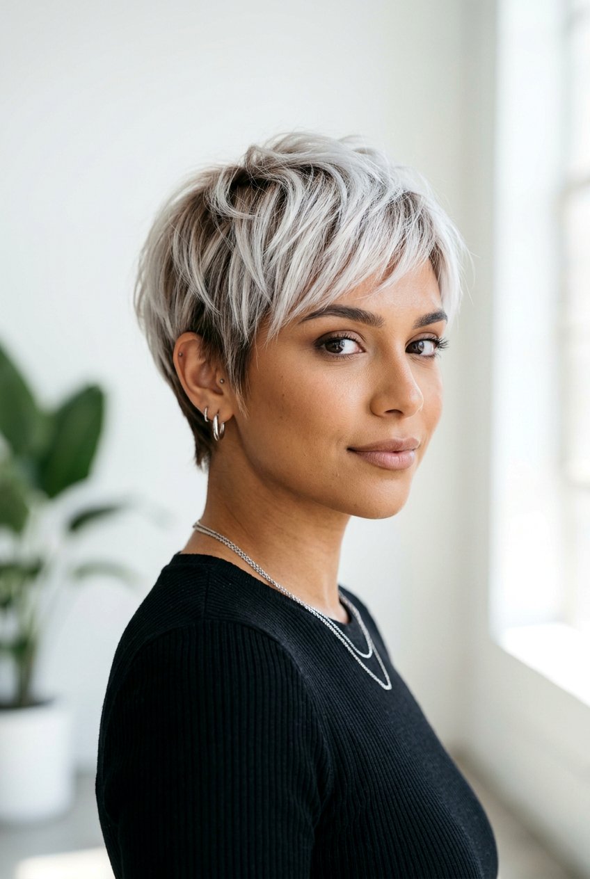 Platinum Balayage on Short Hair - 20 platinum blonde balayage - 20 platinum blonde balayage