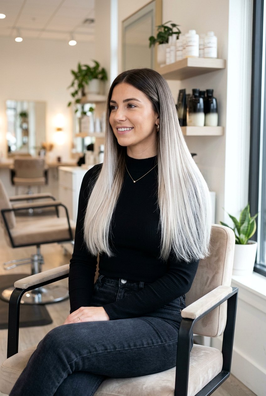 Platinum Balayage on Straight Hair - 20 balayage for straight hair - 20 balayage for straight hair