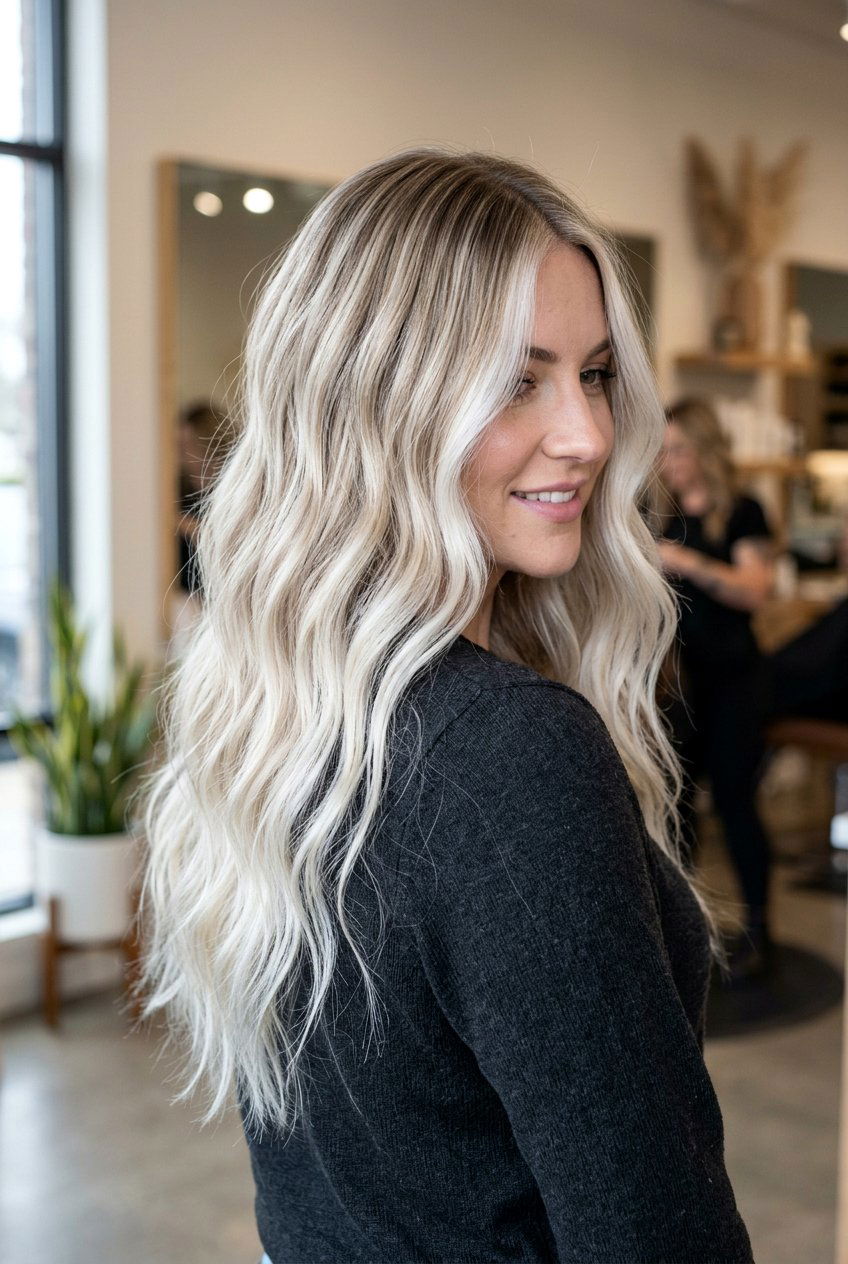 Platinum Blonde Balayage - 20 platinum blonde hair color - 20 platinum blonde hair color