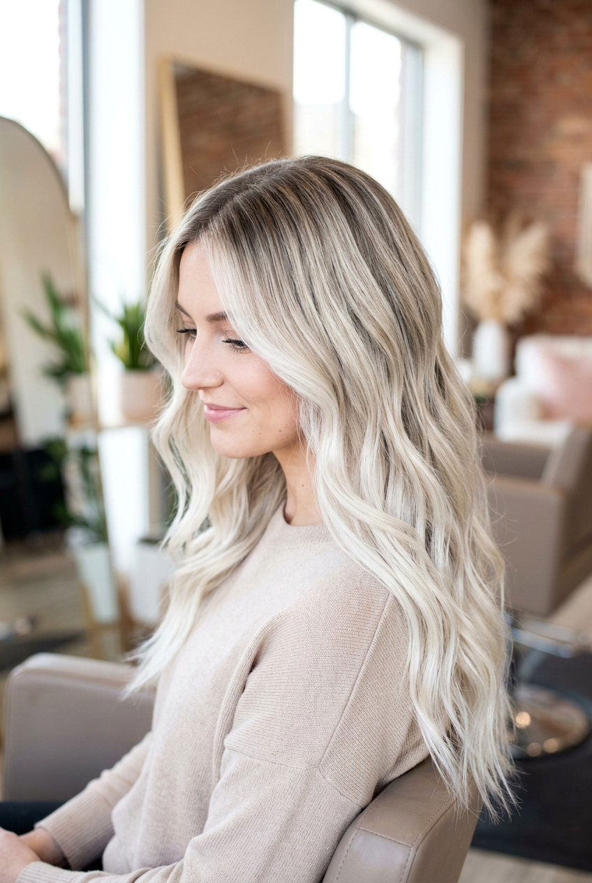 Platinum Blonde Balayage - 20 soft blonde balayage hair - 20 soft blonde balayage hair