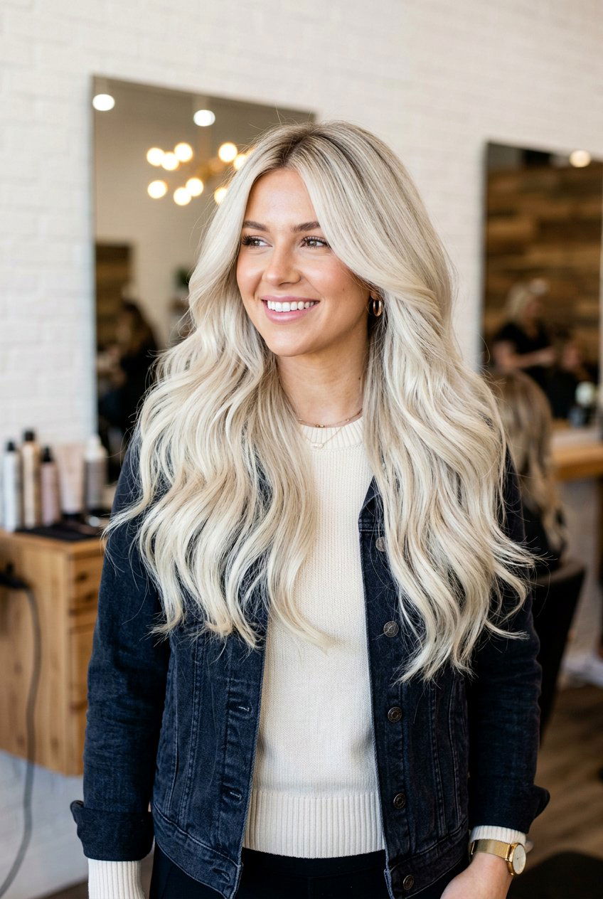 Platinum Blonde Balayage Blowout - 20 platinum blonde balayage - 20 platinum blonde balayage