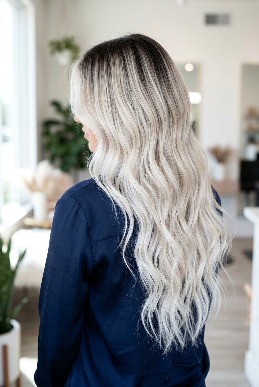 Platinum Blonde Balayage Long Hair - 20 balayage for long hair - 20 balayage for long hair