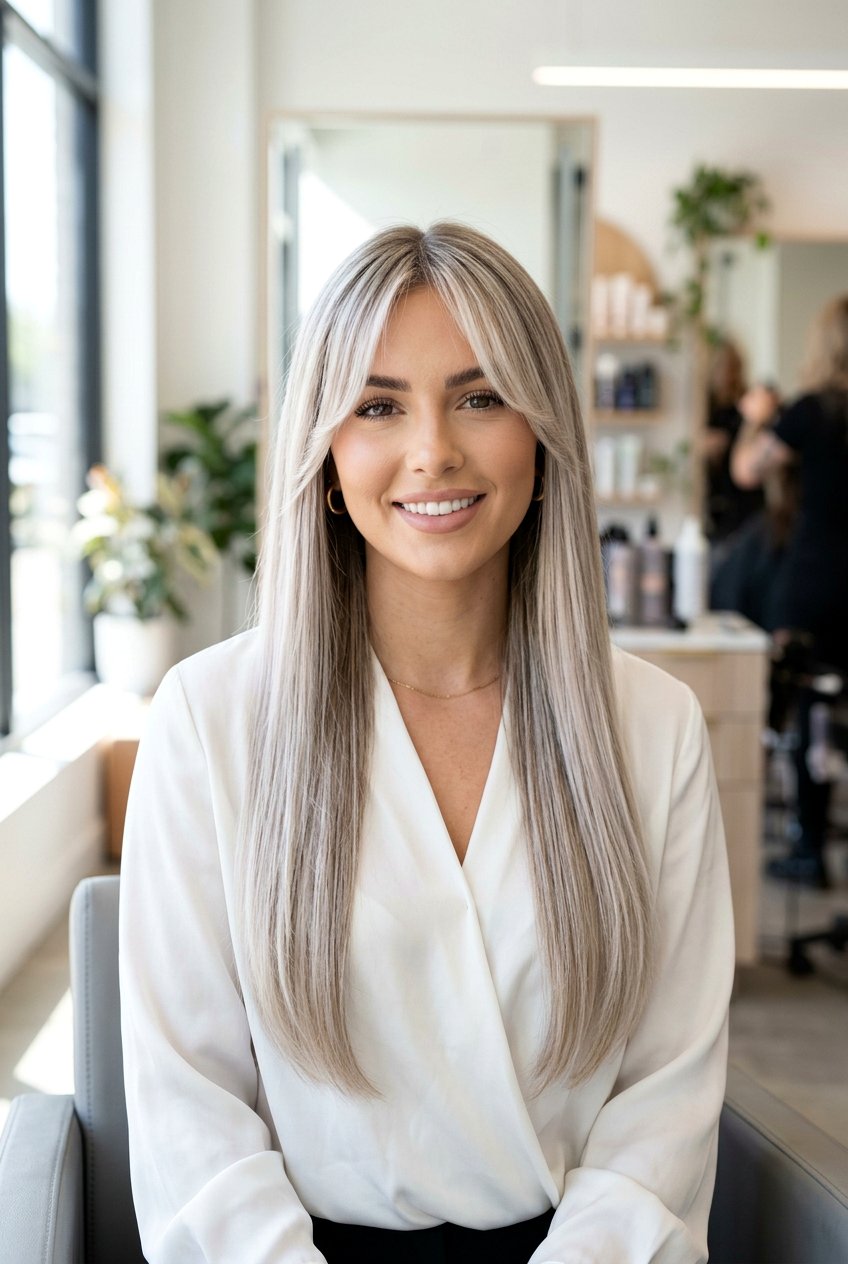 Platinum Blonde Balayage With Curtain Bangs - 20 blonde balayage with curtain bangs - 20 blonde balayage with curtain bangs