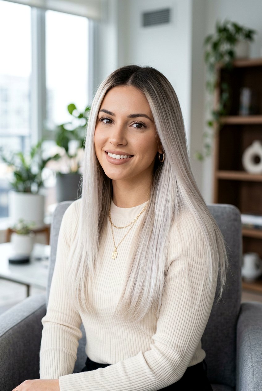 Platinum Blonde Balayage With Shadow Root - 20 low maintenance blonde balayage - 20 low maintenance blonde balayage