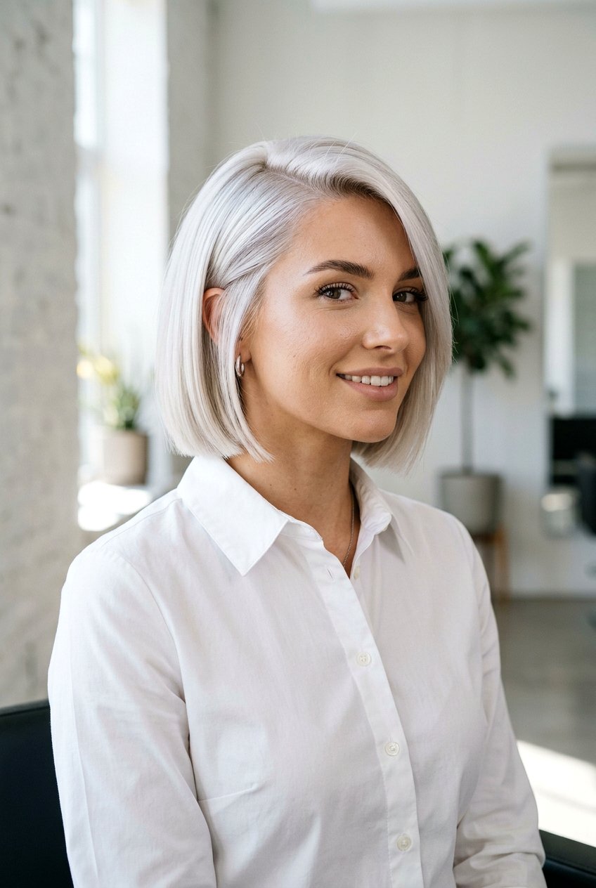 Platinum Blonde Bob Haircut - 20 hair color ideas for bob haircuts - 20 hair color ideas for bob haircuts