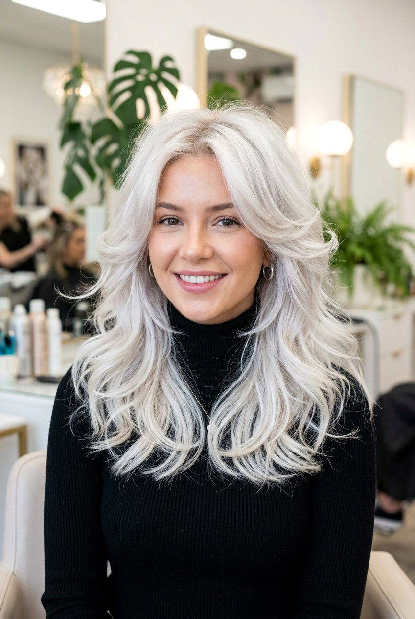 Platinum Blonde Butterfly Haircut - 20 blonde butterfly haircut color ideas - 20 blonde butterfly haircut color ideas