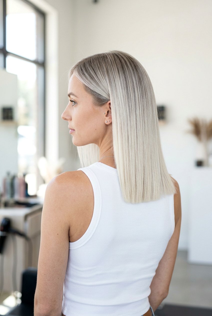 Platinum Blonde Color Melt - 20 color melt hair ideas - 20 color melt hair ideas