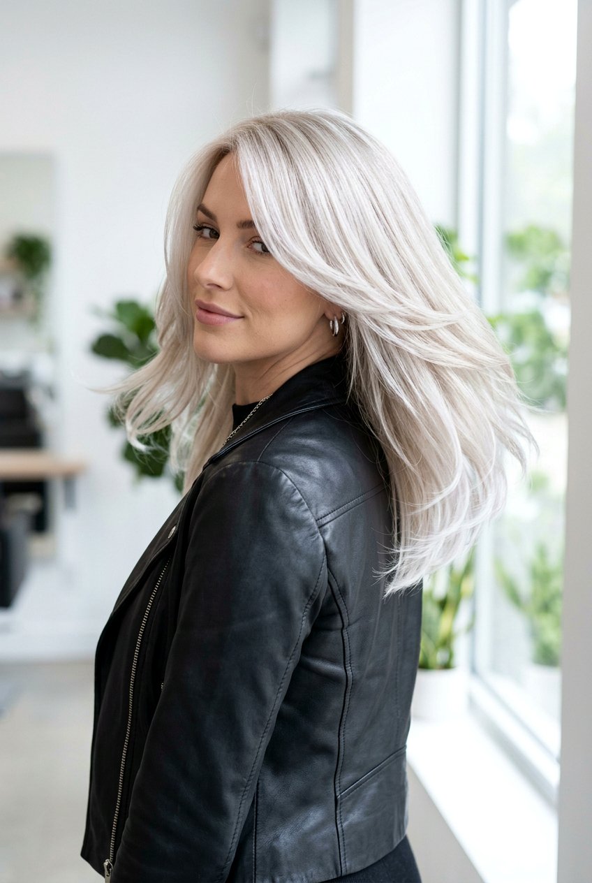 Platinum Blonde Gloss On Dry Highlighted Layers - 20 blonde gloss for dry highlighted hair - 20 blonde gloss for dry highlighted hair