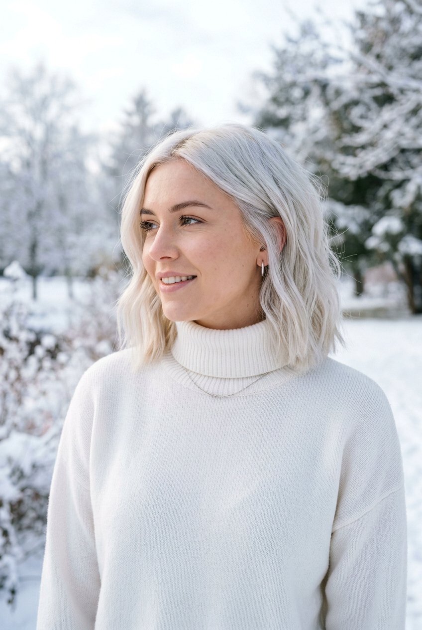 Platinum Blonde Lob - 20 lob hair color ideas for blondes - 20 lob hair color ideas for blondes