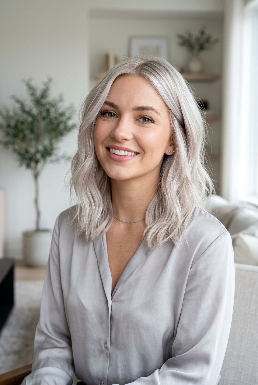 Platinum Blonde Micro Ribbons - 20 delicate blonde ribbons for mature hair - 20 delicate blonde ribbons for mature hair