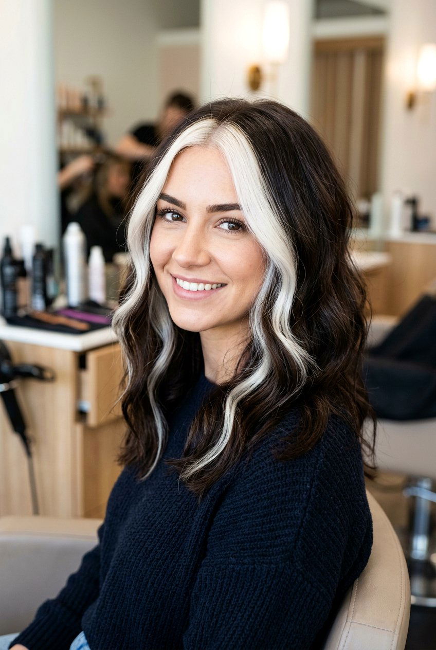 Platinum Blonde Money Piece - 20 e girl hair color - 20 e girl hair color