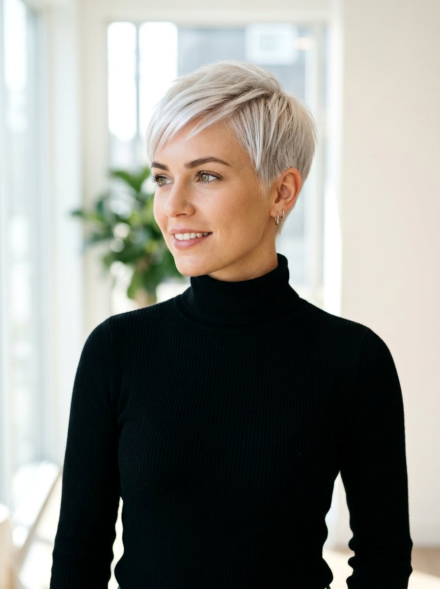 Platinum Blonde Pixie Haircut - 20 older women pixie haircut ideas - 20 older women pixie haircut ideas
