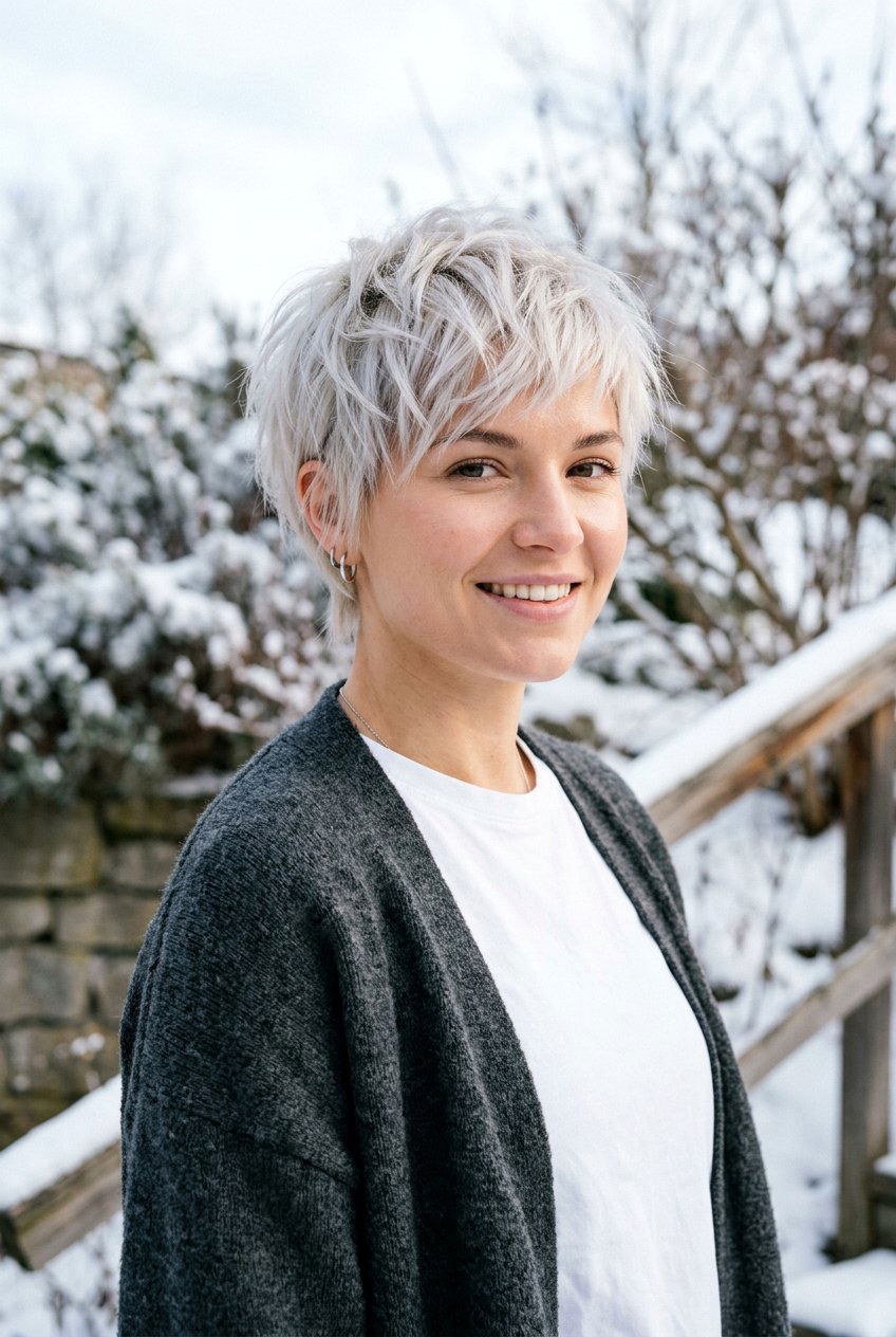 Platinum Blonde Pixie - 20 blonde pixie hair color ideas - 20 blonde pixie hair color ideas