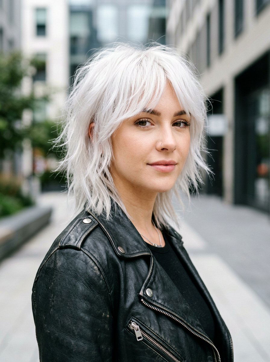 Platinum Blonde Shag Haircut - 20 salon color ideas for shag haircuts - 20 salon color ideas for shag haircuts