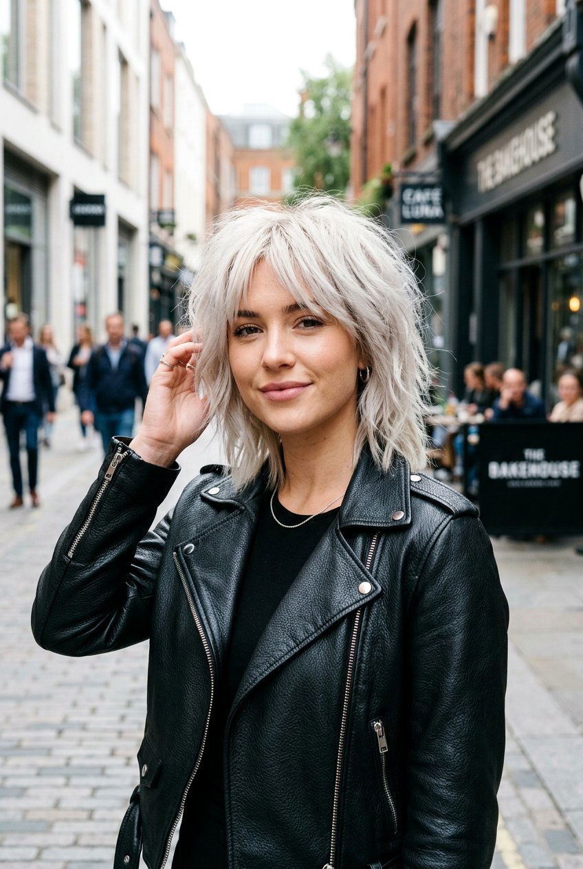 Platinum Blonde Shaggy Bob - 20 expensive blonde layers haircut - 20 expensive blonde layers haircut