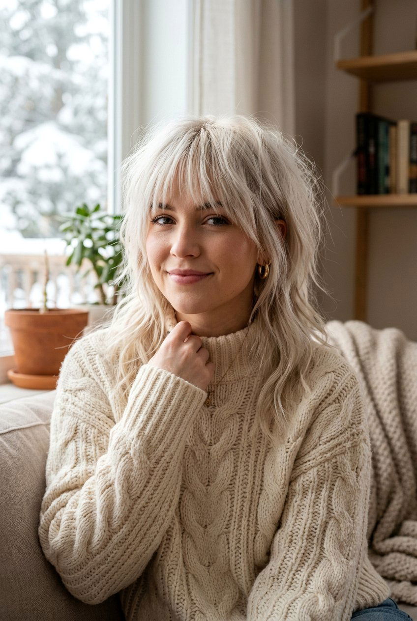 Platinum Blonde Wolf Cut - 20 blonde wolf cut color ideas - 20 blonde wolf cut color ideas