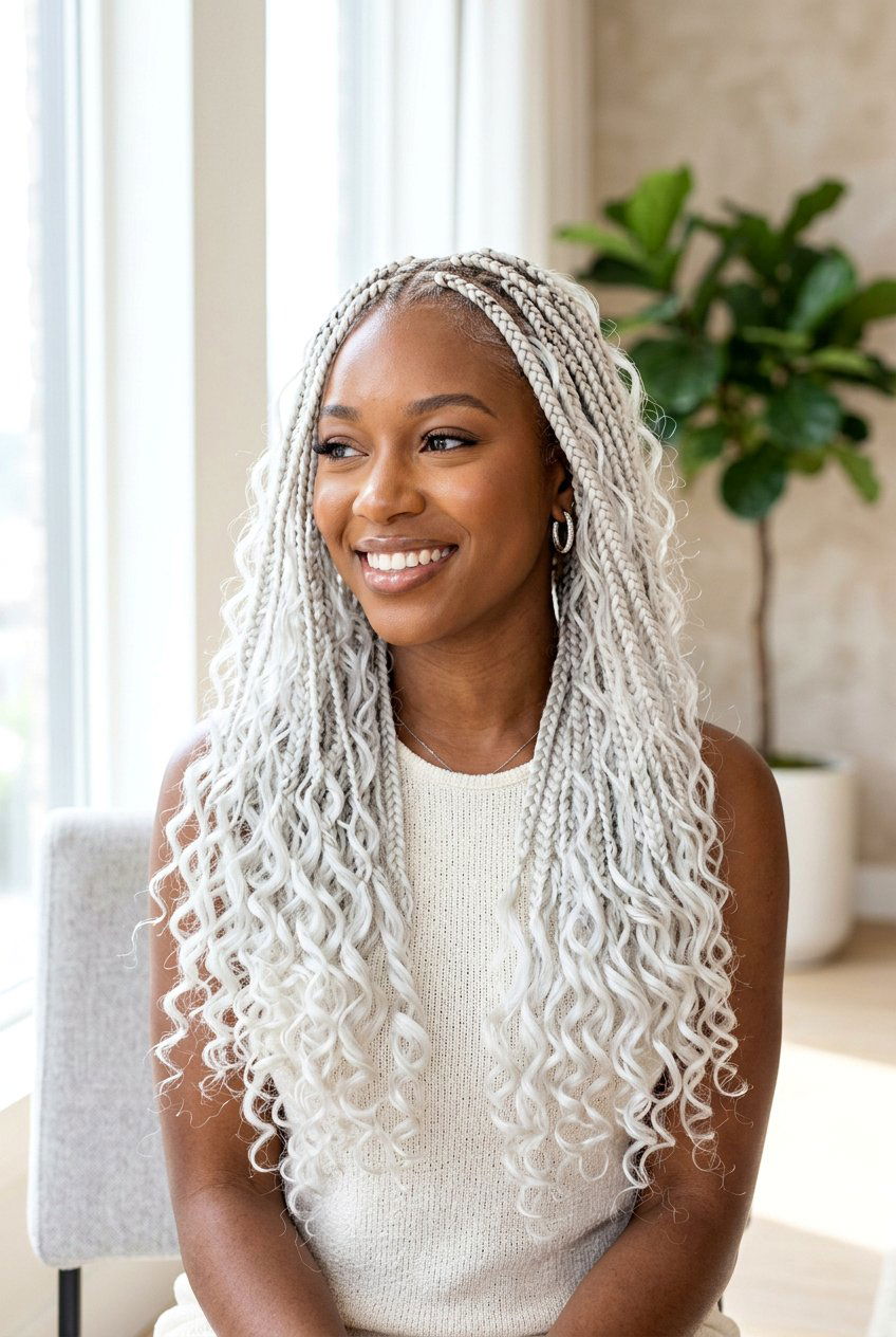 Platinum Bohemian Box Braids - 20 bohemian box braids - 20 bohemian box braids