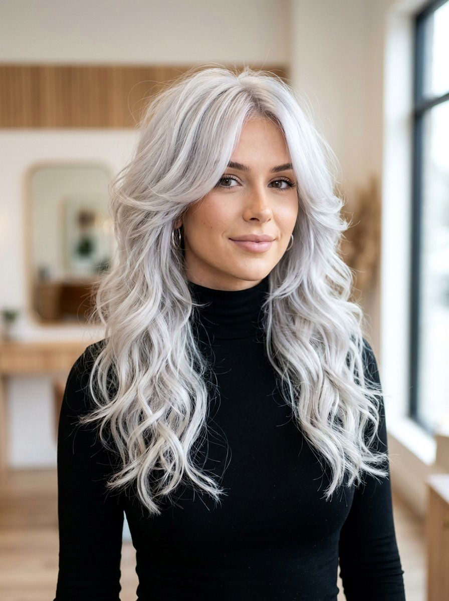 Platinum Butterfly Haircut - 20 butterfly haircut hair color ideas - 20 butterfly haircut hair color ideas